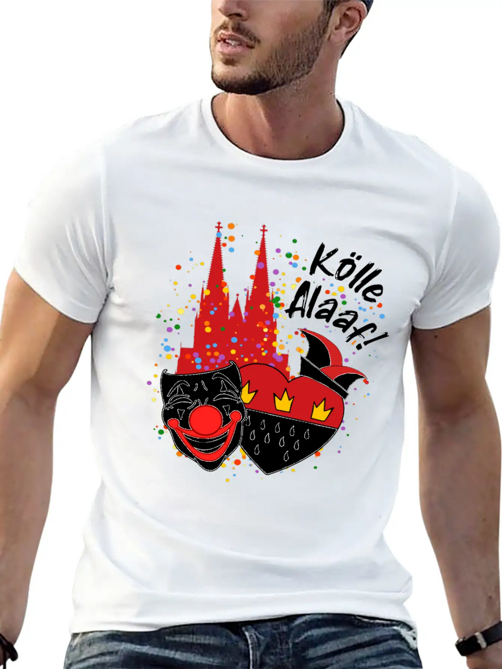 Carnival Costume Koelle Alaaf Heart Coat Of Arms Classic Cotton Tee – Unisex Comfort For Any Season
