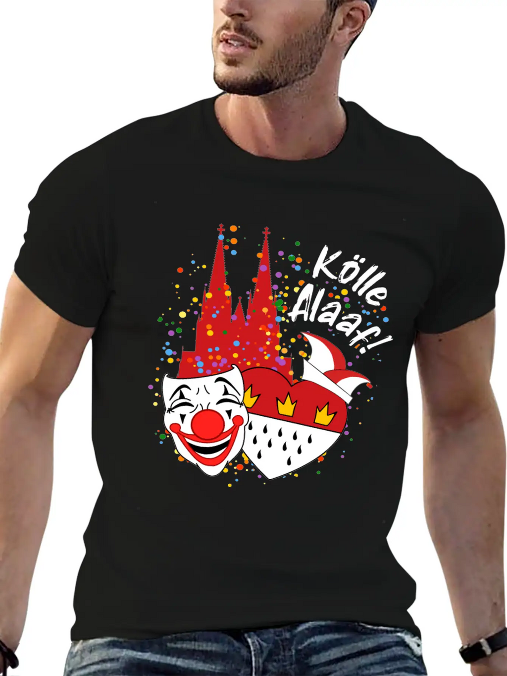 Carnival Costume Koelle Alaaf Heart Coat Of Arms Classic Cotton Tee – Unisex Comfort For Any Season