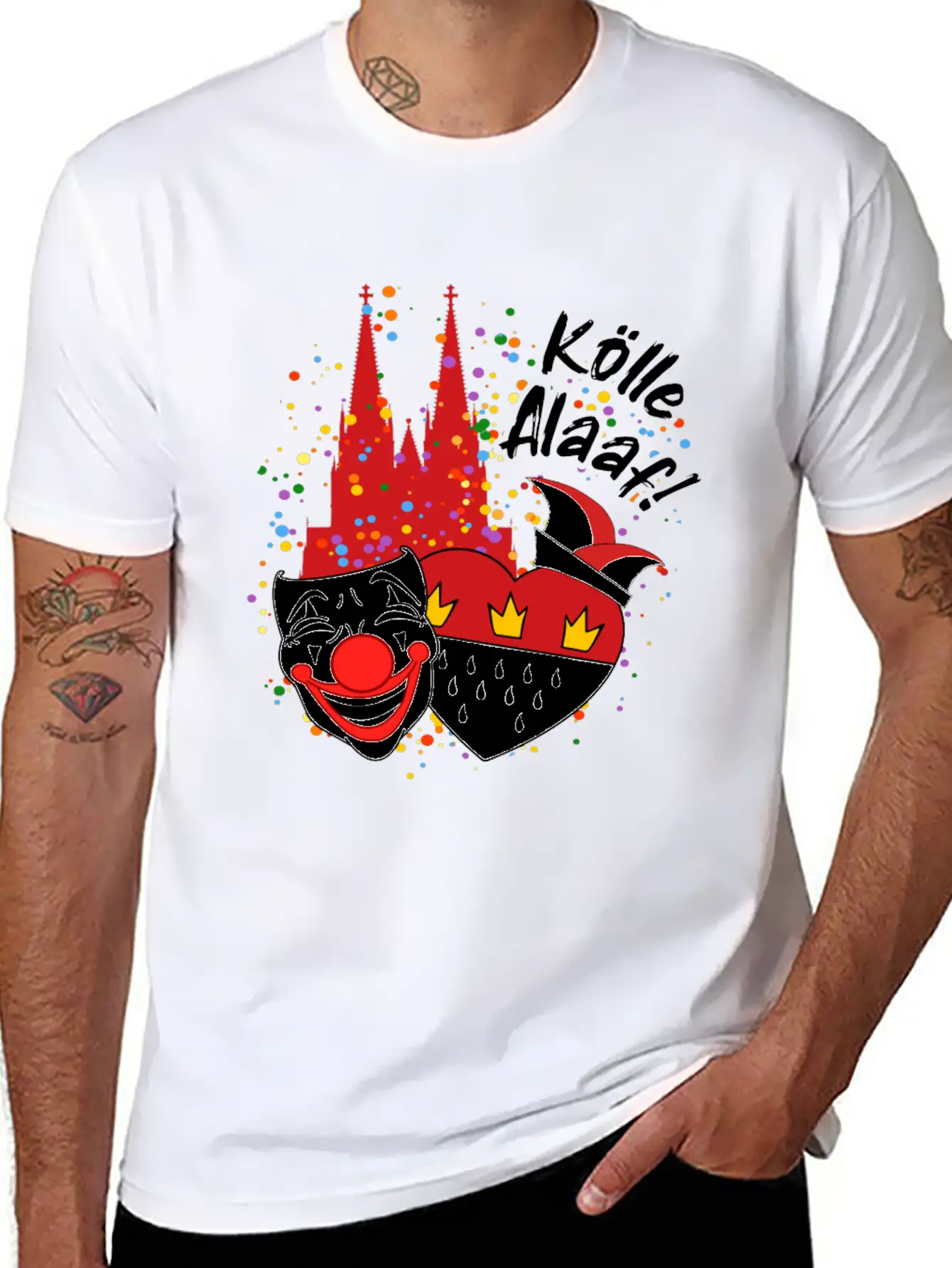 Carnival Costume Koelle Alaaf Heart Coat Of Arms Classic Cotton Tee – Unisex Comfort For Any Season