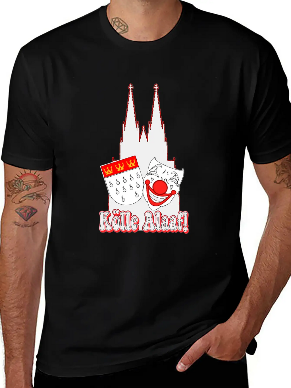 Carnival Costume Koelle Alaaf Heart Coat Of Arms Unisex Casual T-Shirt – Clean Design For Daily Comfort