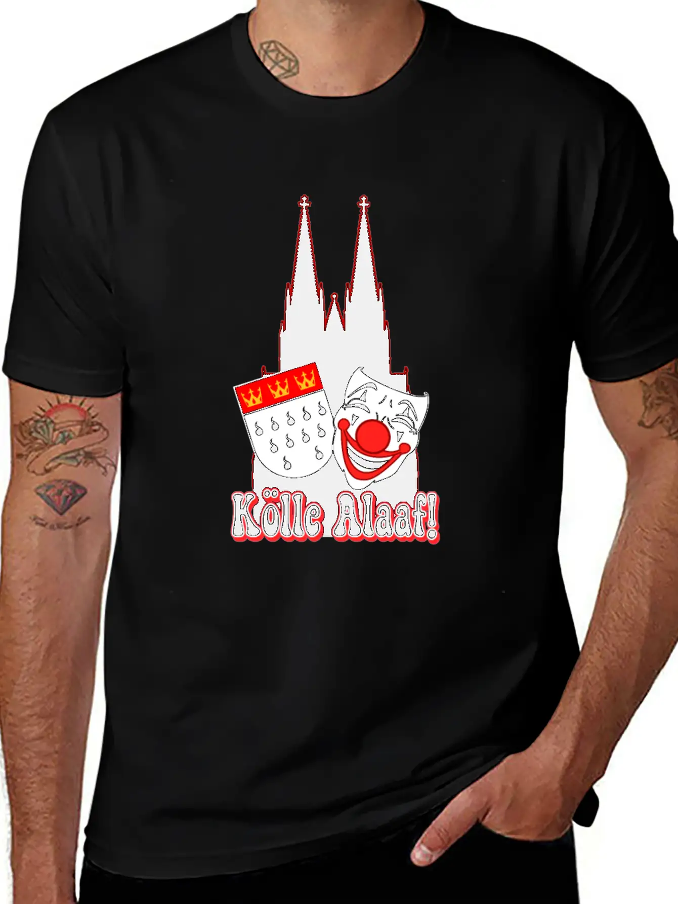 Carnival Costume Koelle Alaaf Heart Coat Of Arms Unisex Casual T-Shirt – Clean Design For Daily Comfort