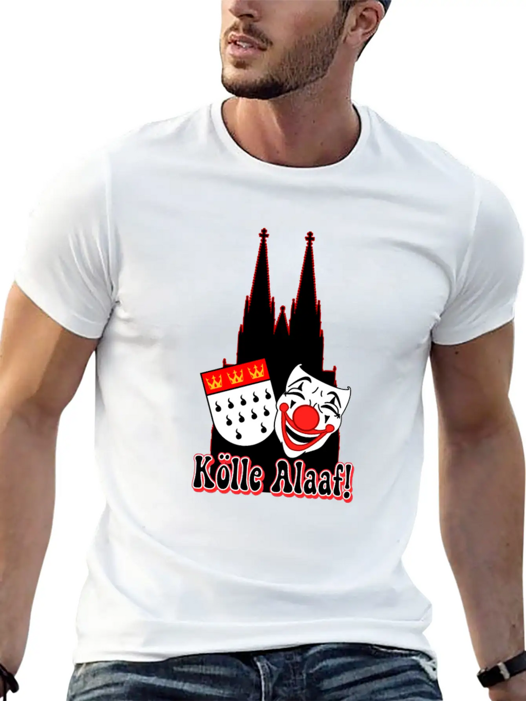 Carnival Costume Koelle Alaaf Heart Coat Of Arms Unisex Casual T-Shirt – Clean Design For Daily Comfort