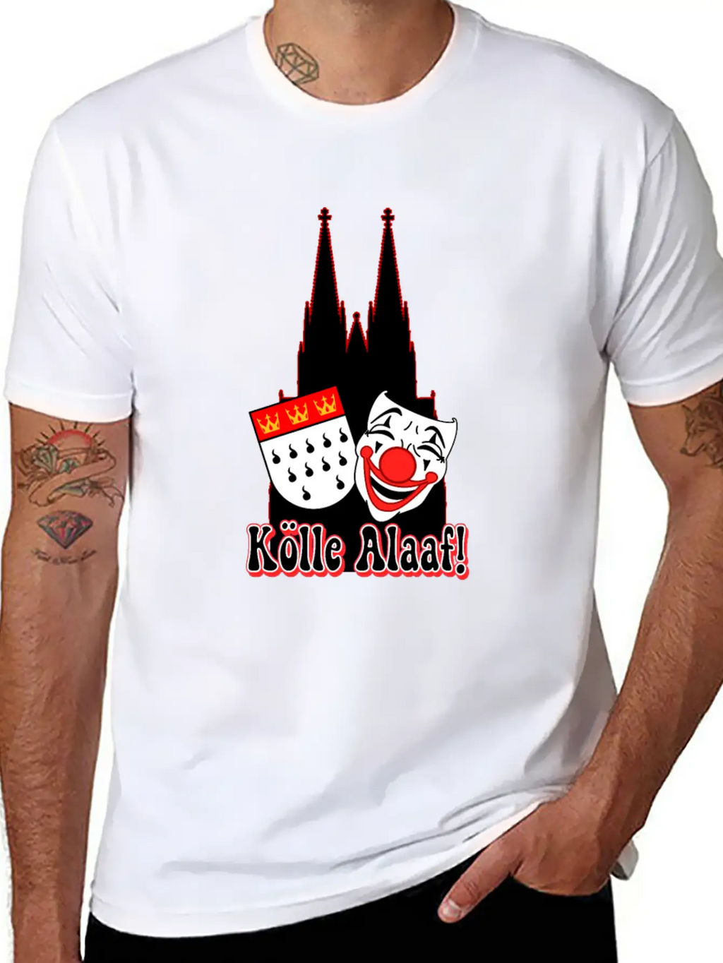Carnival Costume Koelle Alaaf Heart Coat Of Arms Unisex Casual T-Shirt – Clean Design For Daily Comfort