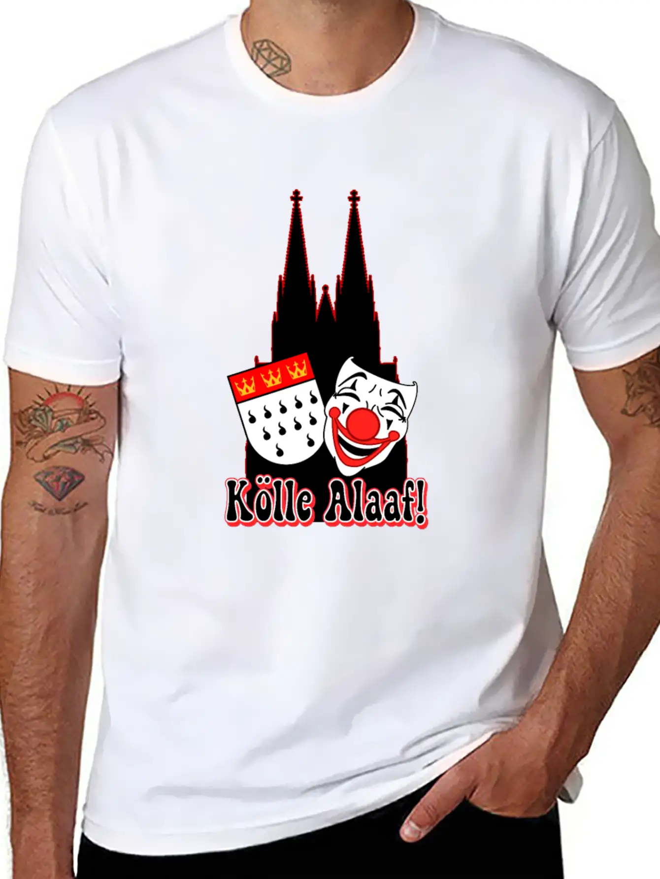 Carnival Costume Koelle Alaaf Heart Coat Of Arms Unisex Casual T-Shirt – Clean Design For Daily Comfort