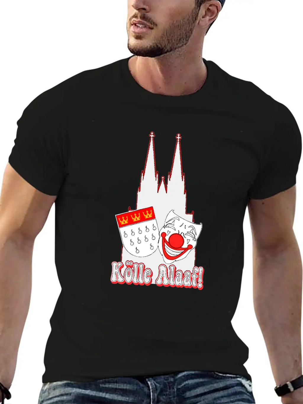 Carnival Costume Koelle Alaaf Heart Coat Of Arms Unisex Casual T-Shirt – Clean Design For Daily Comfort