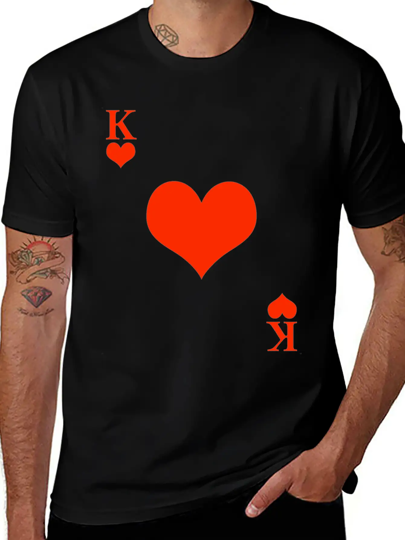 Carnival & Mardi Gras King Heart King Card Game Stylish Everyday T-Shirt – Unisex Basic Cotton Tee
