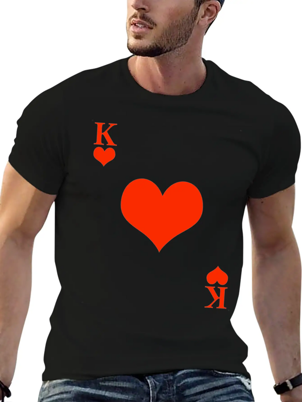 Carnival & Mardi Gras King Heart King Card Game Stylish Everyday T-Shirt – Unisex Basic Cotton Tee