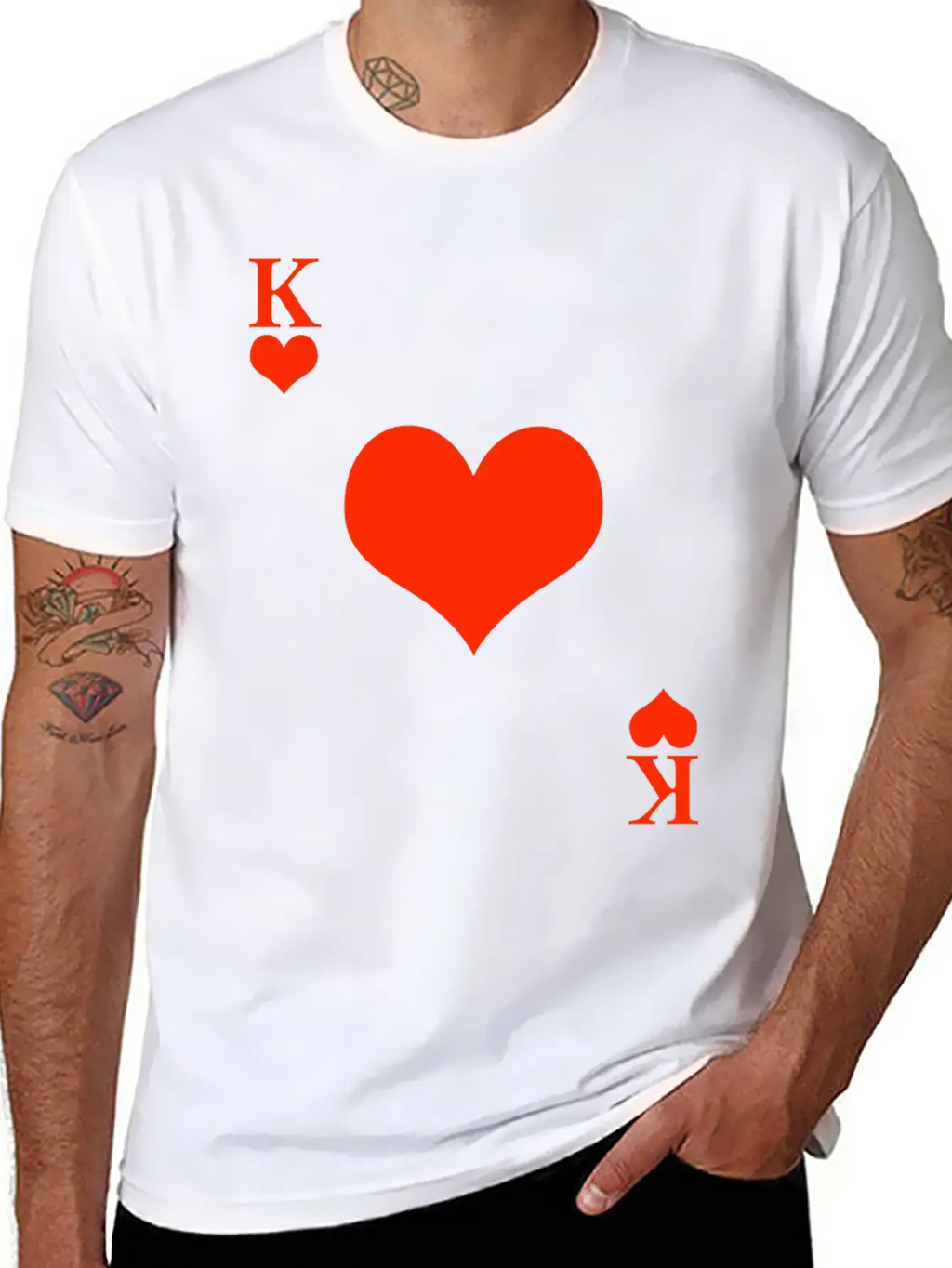 Carnival & Mardi Gras King Heart King Card Game Stylish Everyday T-Shirt – Unisex Basic Cotton Tee