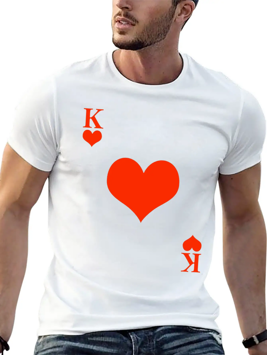Carnival & Mardi Gras King Heart King Card Game Stylish Everyday T-Shirt – Unisex Basic Cotton Tee