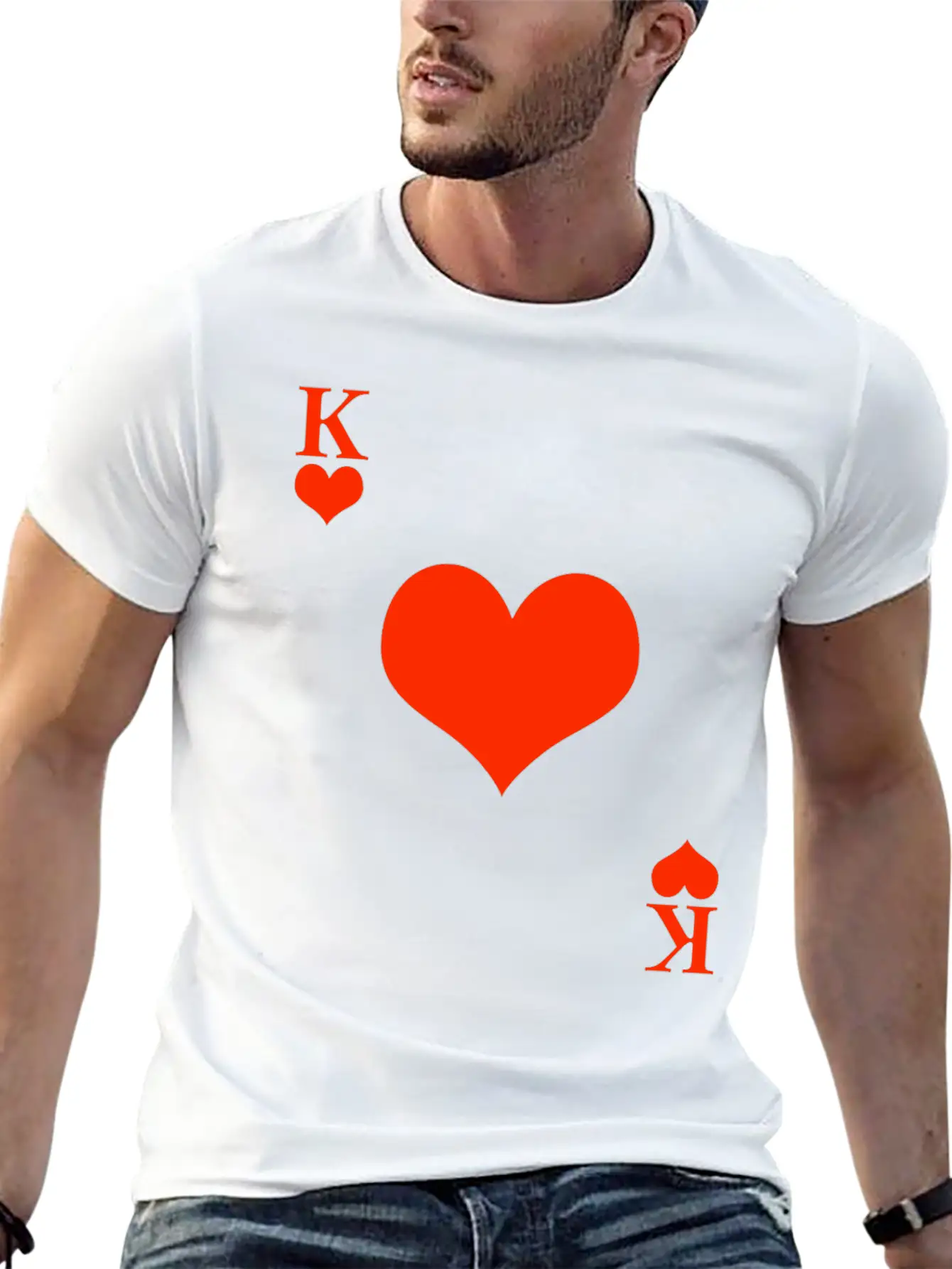 Carnival & Mardi Gras King Heart King Card Game Stylish Everyday T-Shirt – Unisex Basic Cotton Tee
