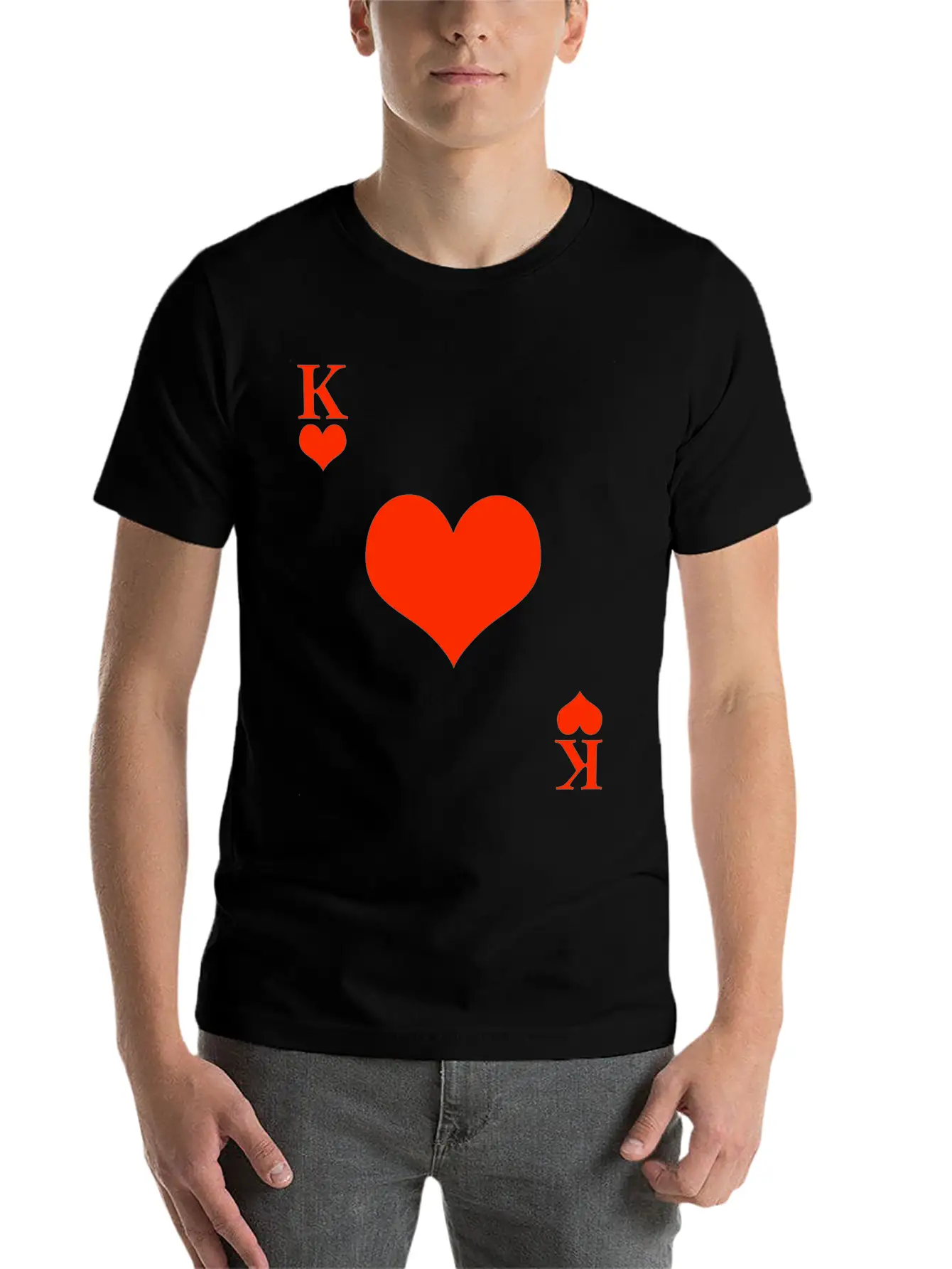 Carnival & Mardi Gras King Heart King Card Game Stylish Everyday T-Shirt – Unisex Basic Cotton Tee