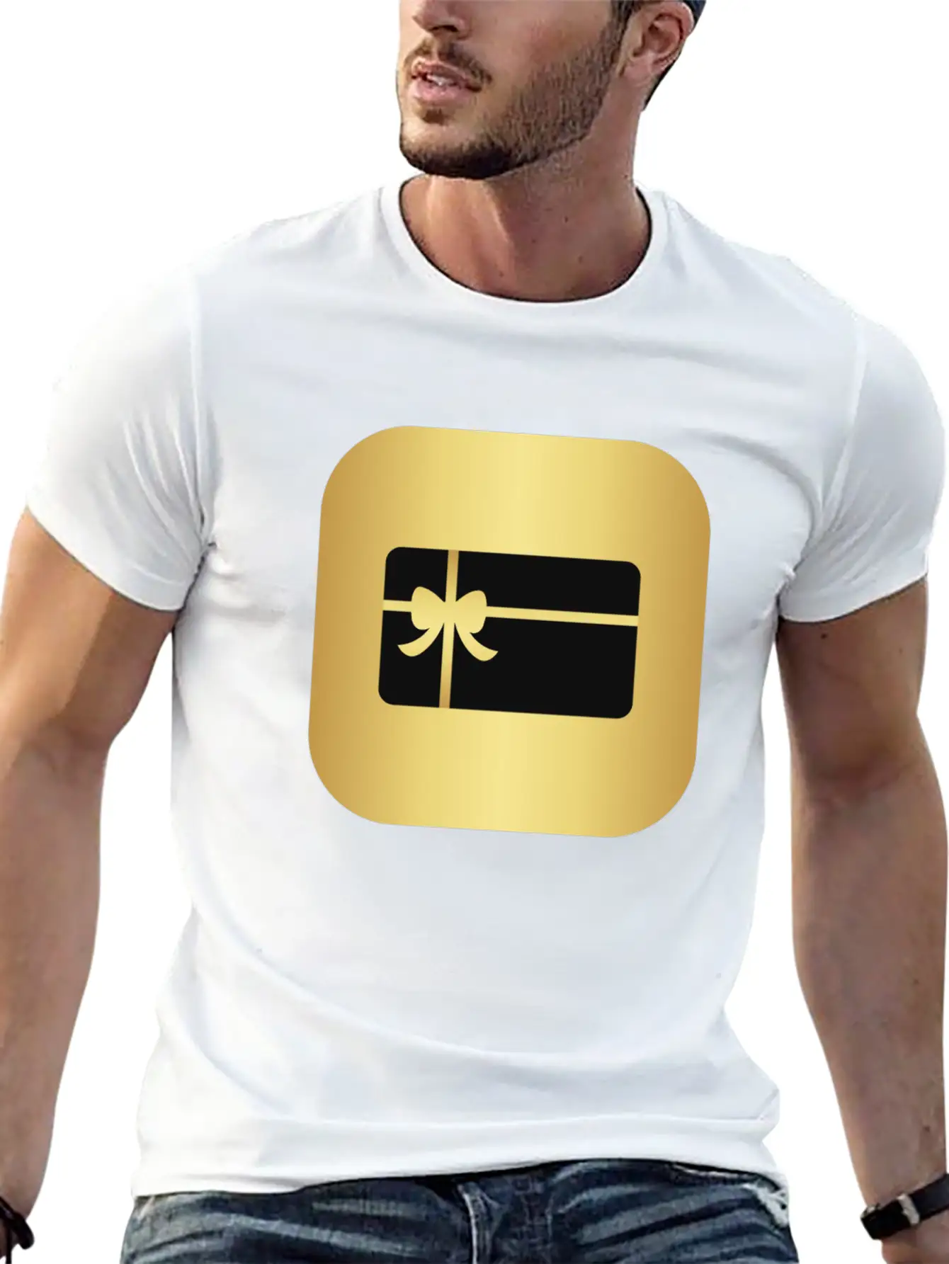 Carte De Vœux Dorée Breathable Graphic T-Shirt – Perfect For Casual Days