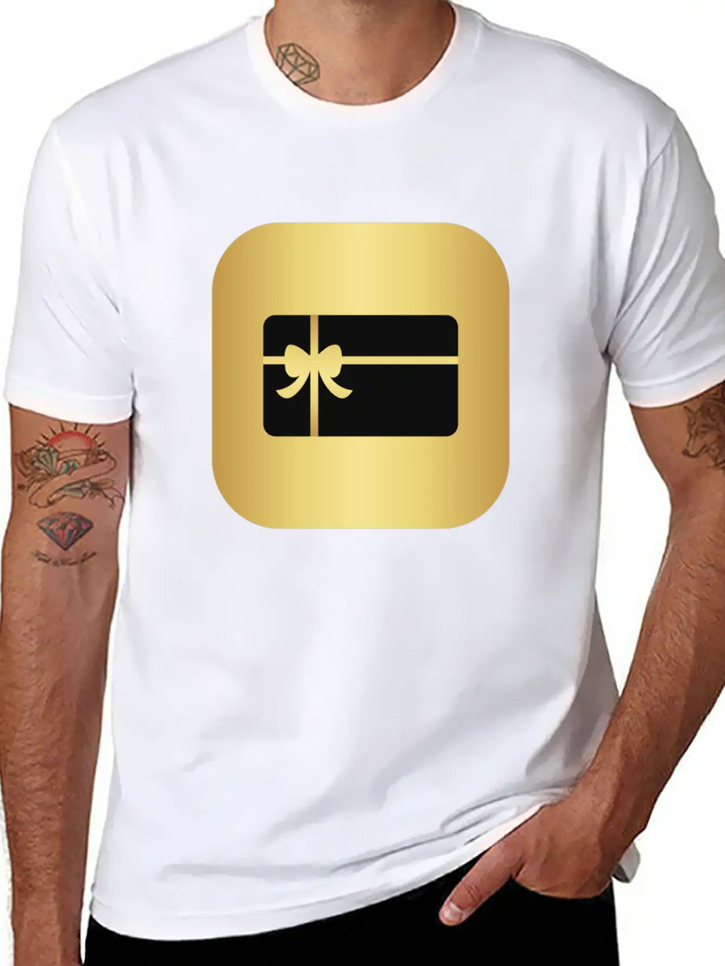 Carte De Vœux Dorée Breathable Graphic T-Shirt – Perfect For Casual Days