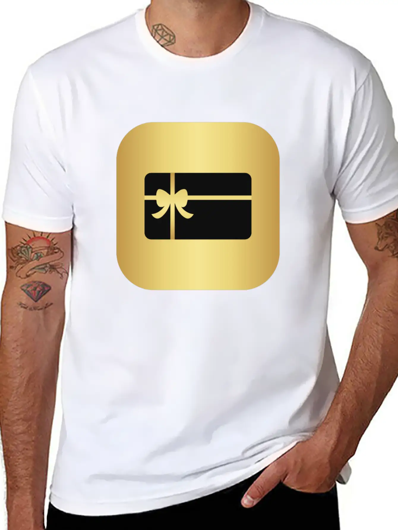 Carte De Vœux Dorée Breathable Graphic T-Shirt – Perfect For Casual Days