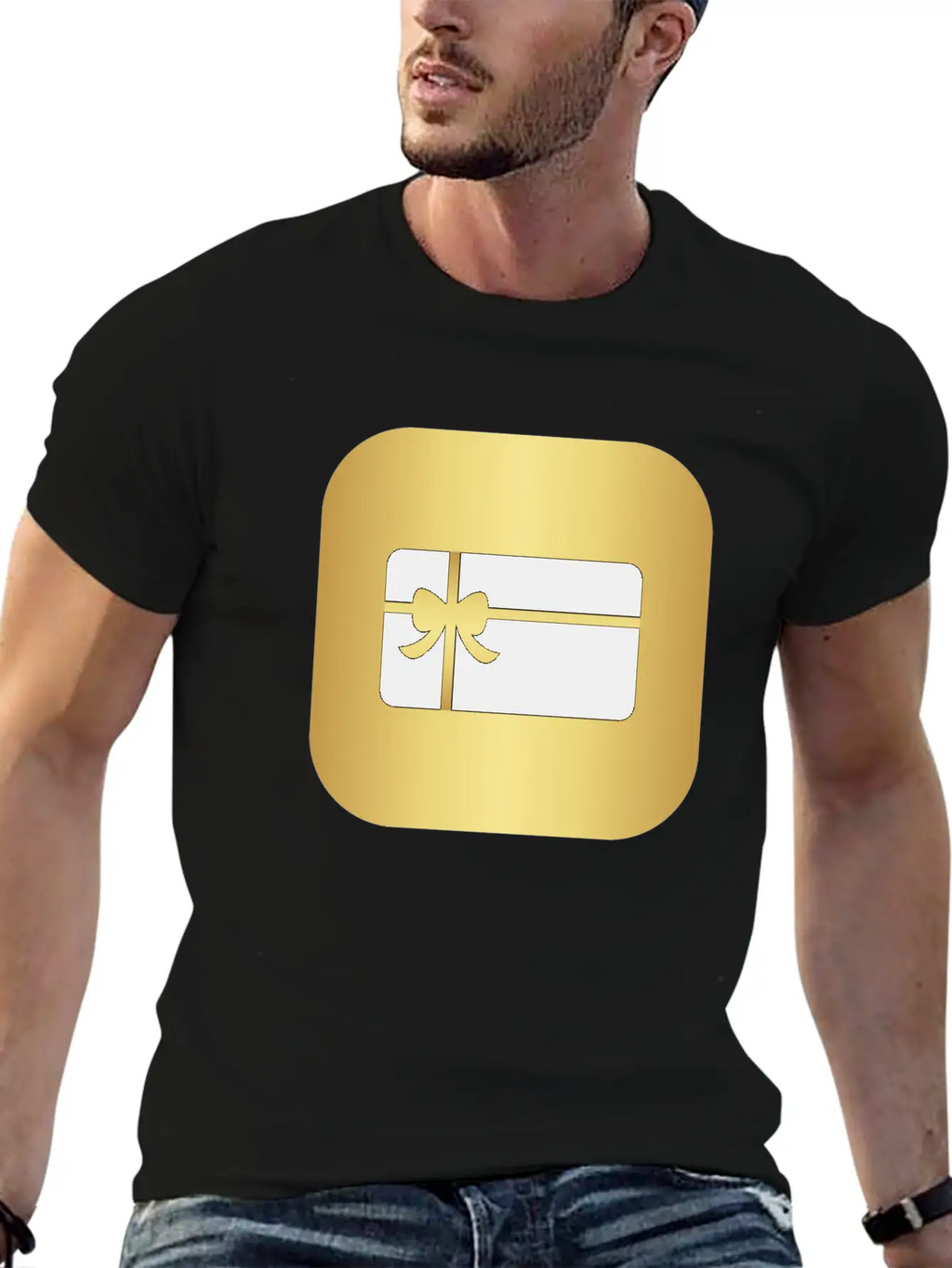 Carte De Vœux Dorée Breathable Graphic T-Shirt – Perfect For Casual Days