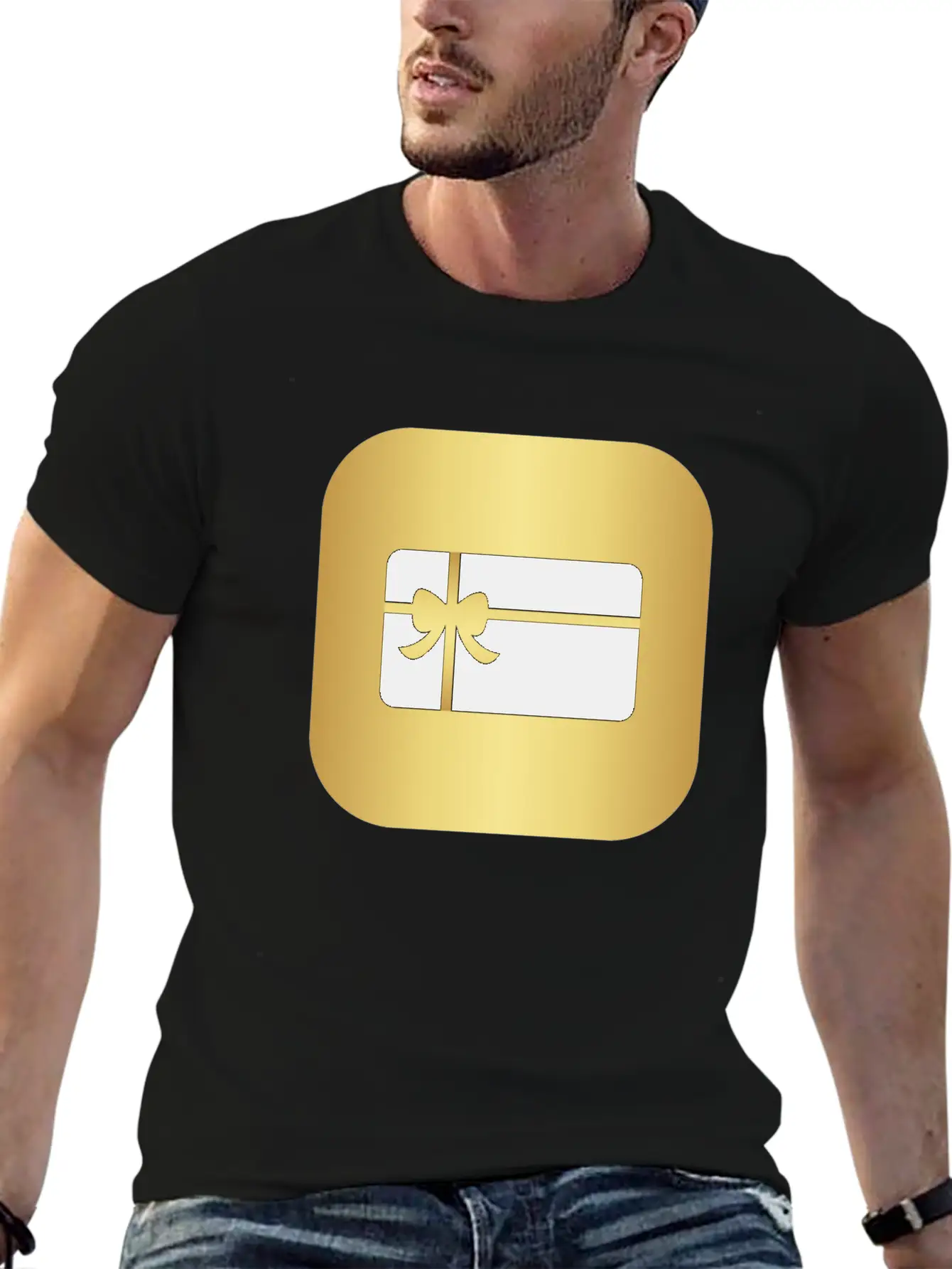 Carte De Vœux Dorée Breathable Graphic T-Shirt – Perfect For Casual Days