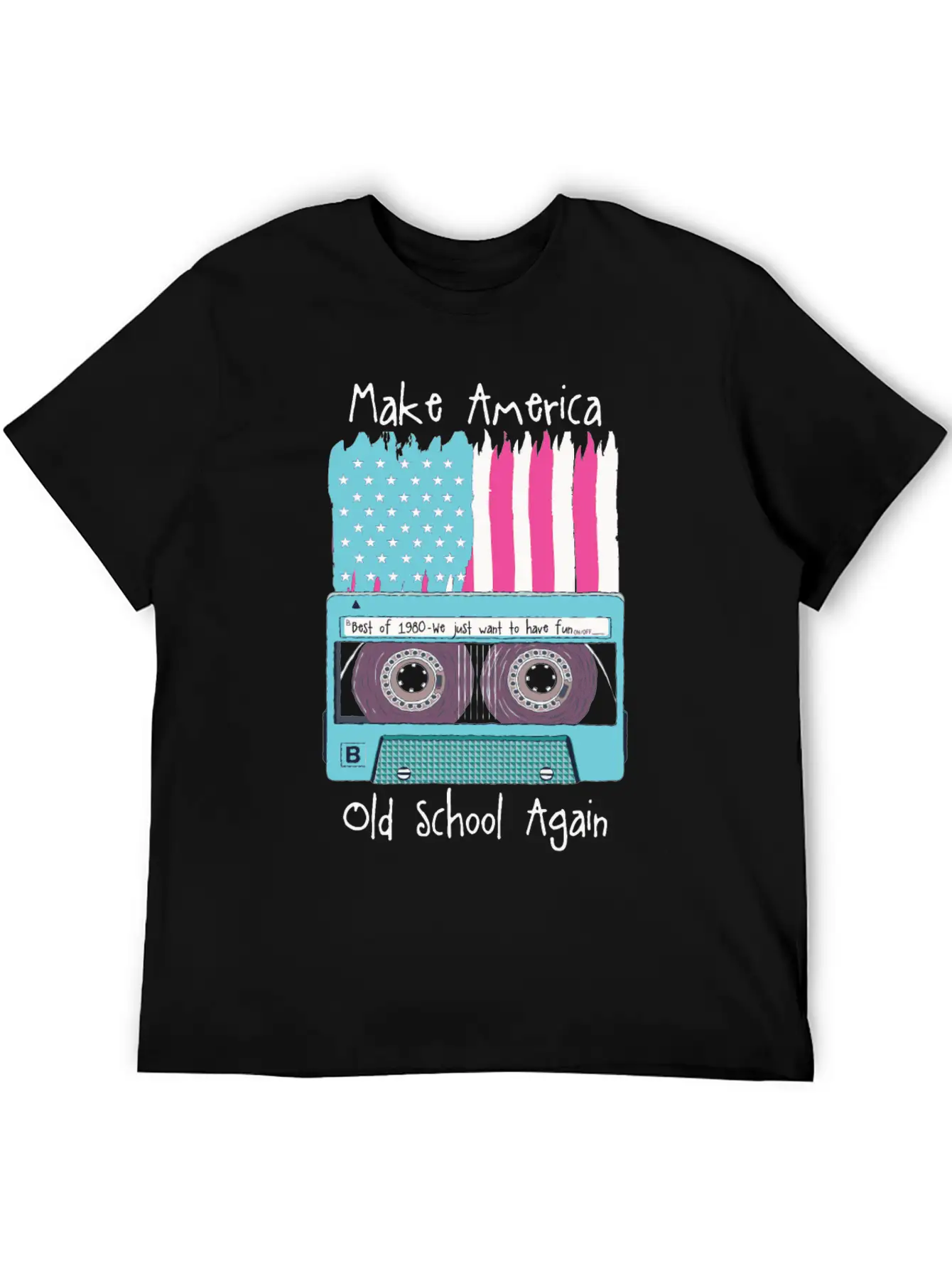 Cartoon 80s Music Fan Retro Party Gift Relaxed Everyday Tee – Lightweight And Durable Cotton