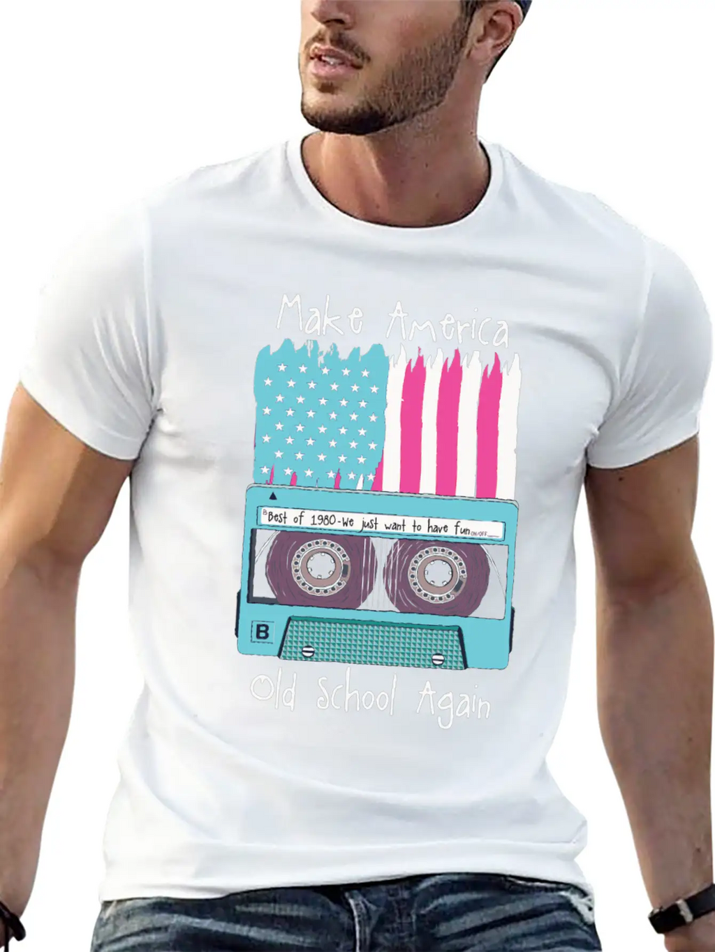Cartoon 80s Music Fan Retro Party Gift Relaxed Everyday Tee – Lightweight And Durable Cotton