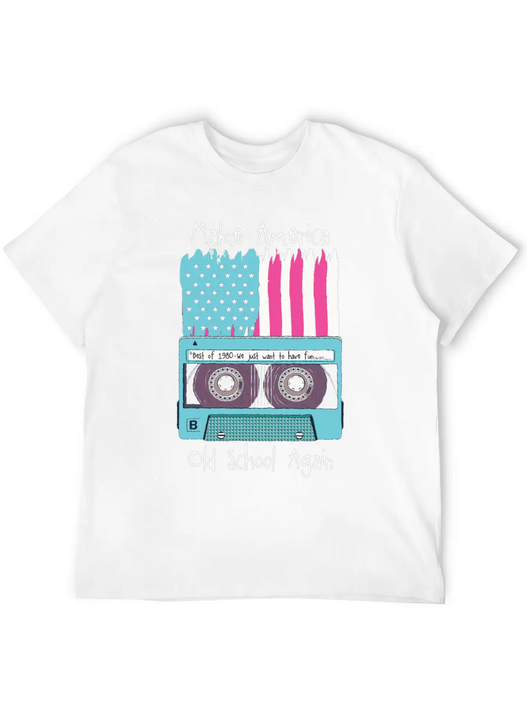 Cartoon 80s Music Fan Retro Party Gift Relaxed Everyday Tee – Lightweight And Durable Cotton