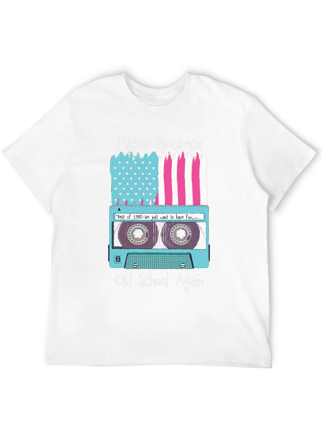 Cartoon 80s Music Fan Retro Party Gift Relaxed Everyday Tee – Lightweight And Durable Cotton