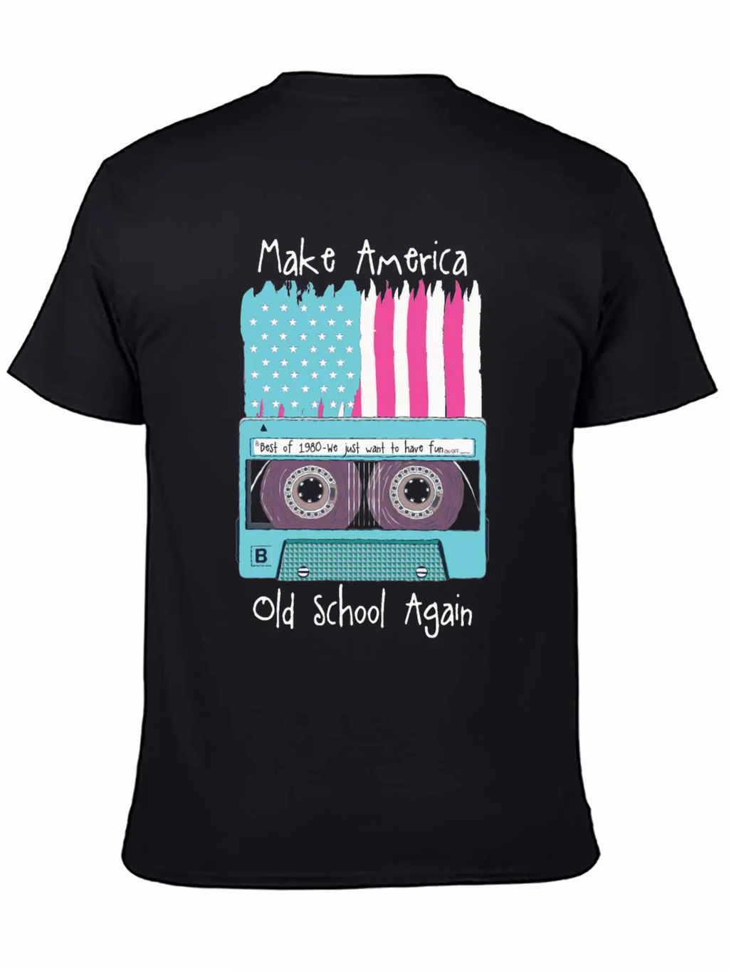 Cartoon 80s Music Fan Retro Party Gift Relaxed Everyday Tee – Lightweight And Durable Cotton