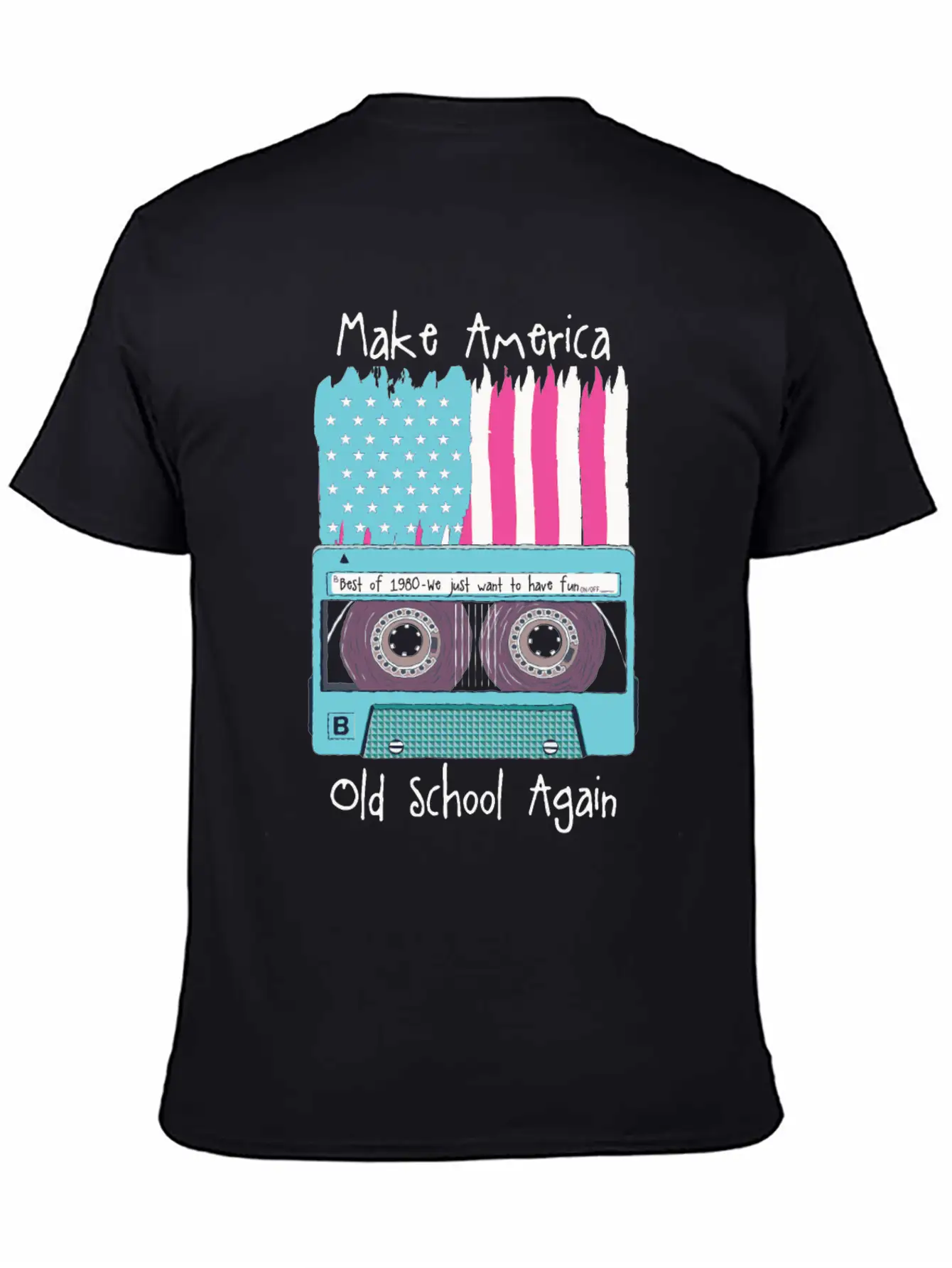 Cartoon 80s Music Fan Retro Party Gift Relaxed Everyday Tee – Lightweight And Durable Cotton