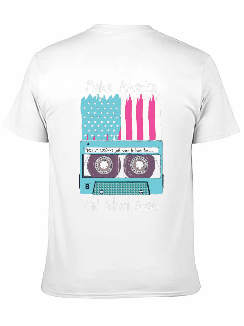 Cartoon 80s Music Fan Retro Party Gift Relaxed Everyday Tee – Lightweight And Durable Cotton