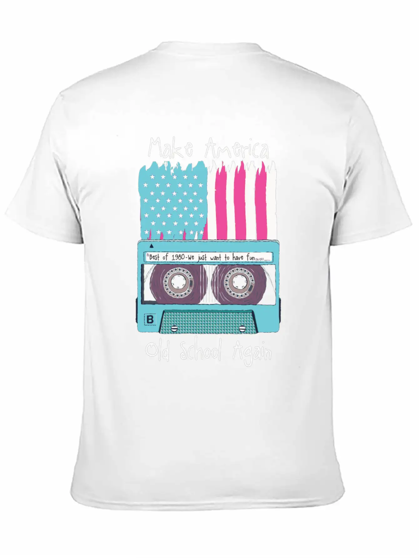 Cartoon 80s Music Fan Retro Party Gift Relaxed Everyday Tee – Lightweight And Durable Cotton
