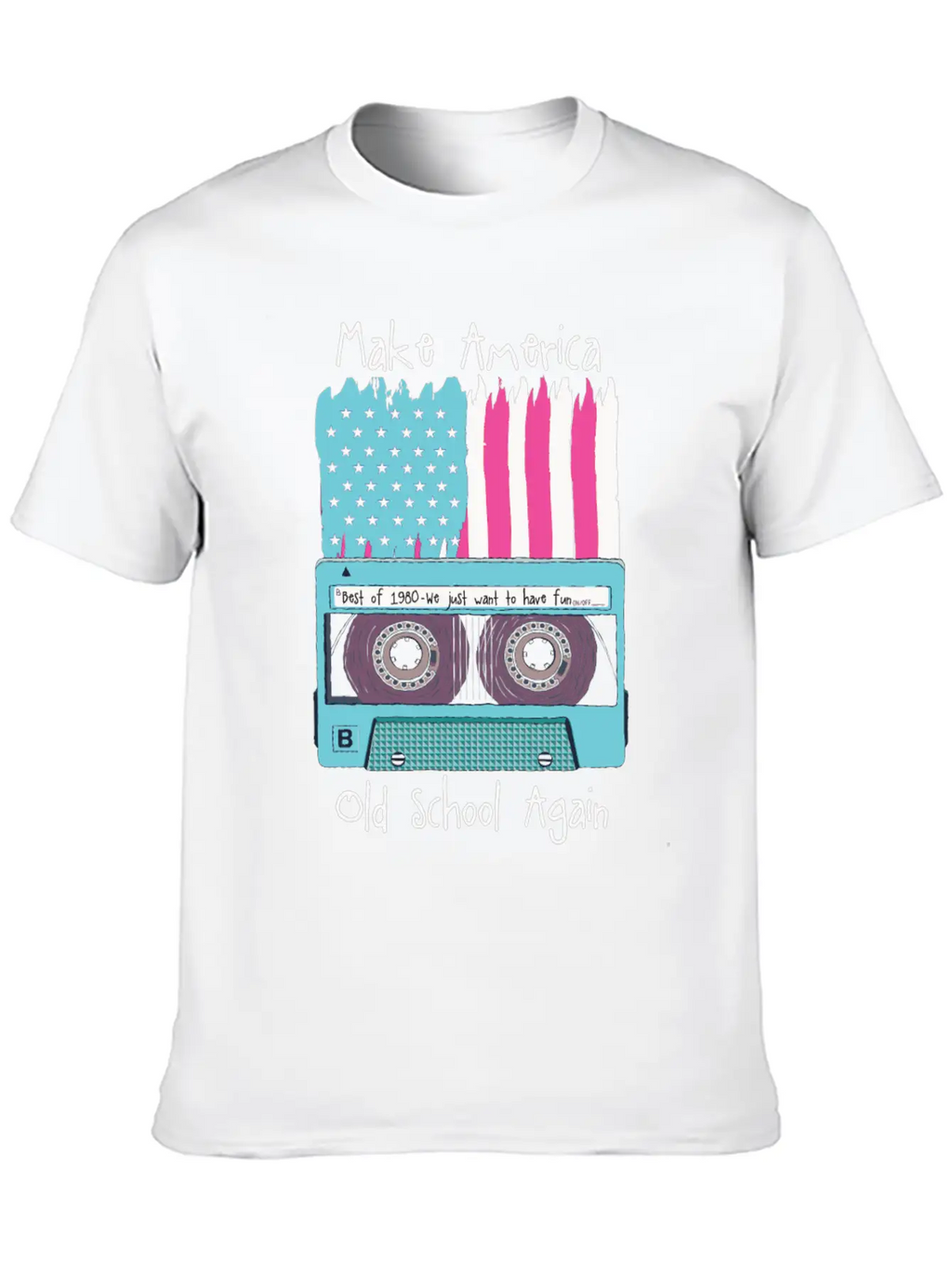 Cartoon 80s Music Fan Retro Party Gift Relaxed Everyday Tee – Lightweight And Durable Cotton