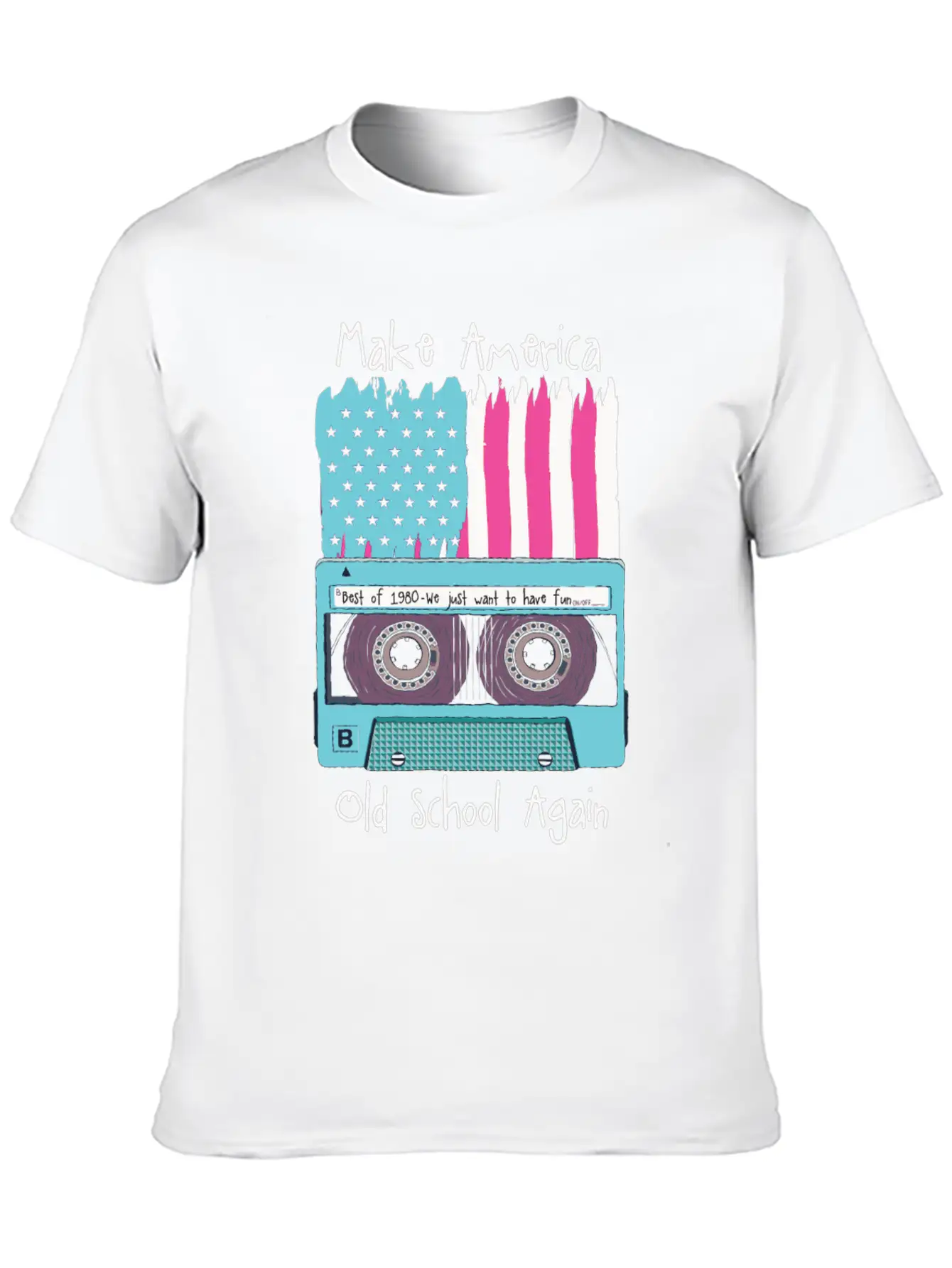 Cartoon 80s Music Fan Retro Party Gift Relaxed Everyday Tee – Lightweight And Durable Cotton