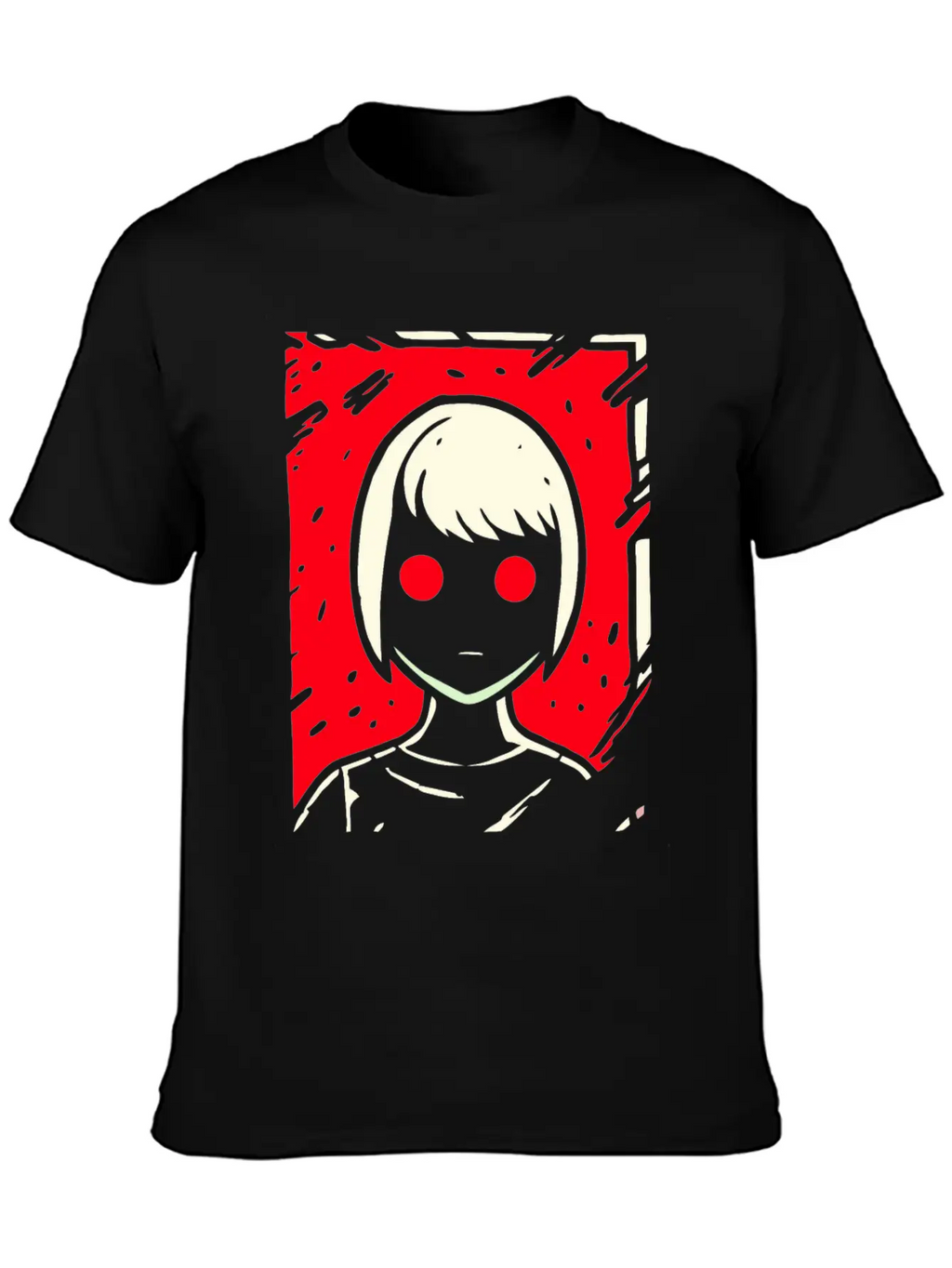Cartoon Anime Manga Dark Girl Timeless Short Sleeve Tee – Comfy And Minimalist Design