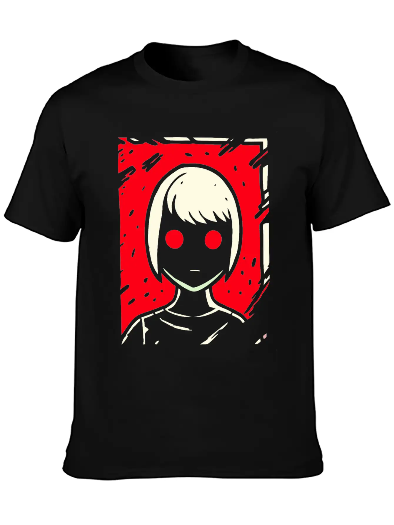 Cartoon Anime Manga Dark Girl Timeless Short Sleeve Tee – Comfy And Minimalist Design