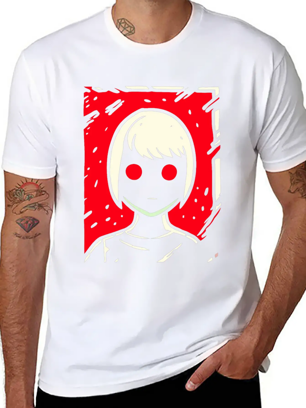 Cartoon Anime Manga Dark Girl Timeless Short Sleeve Tee – Comfy And Minimalist Design