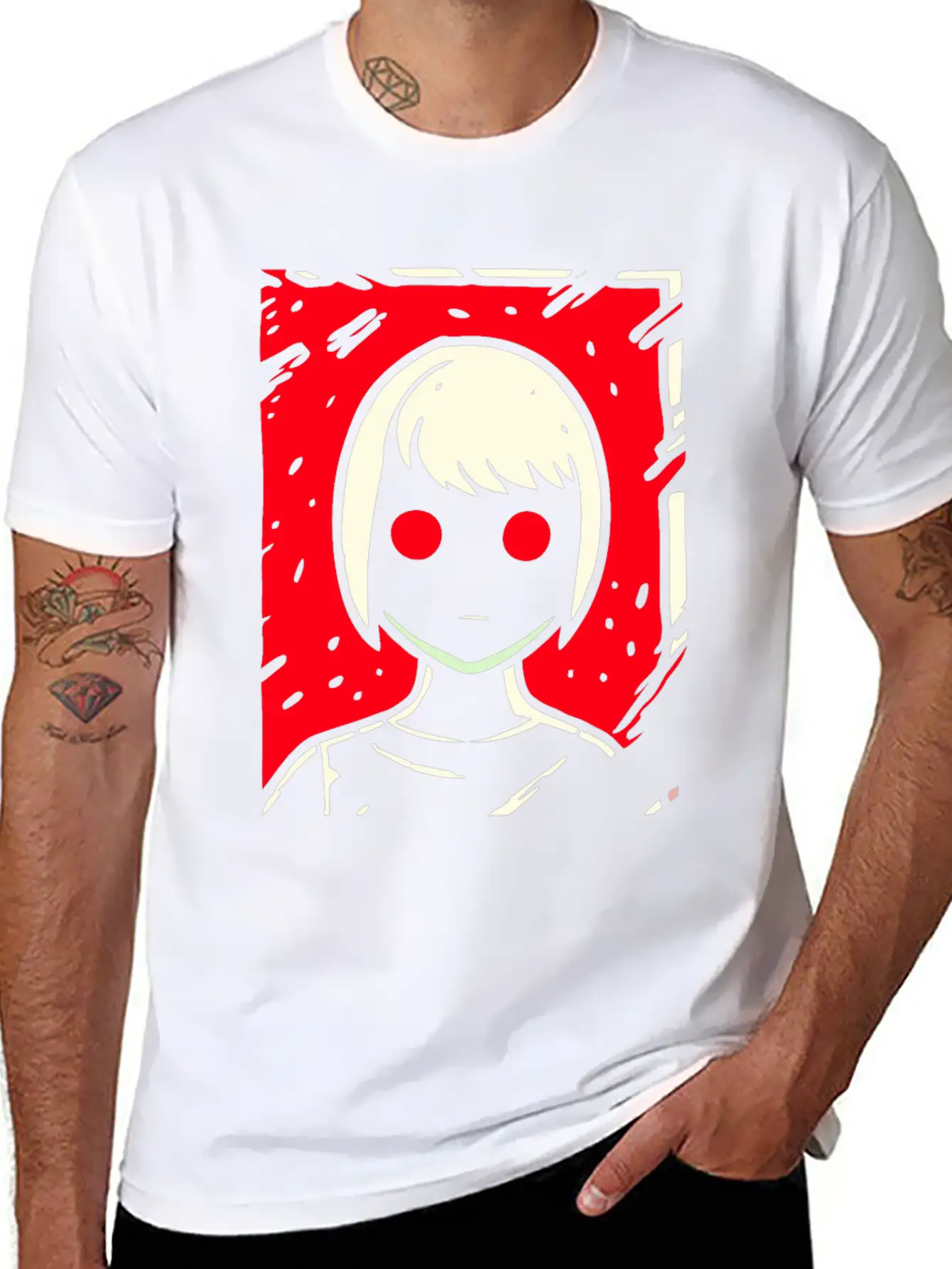 Cartoon Anime Manga Dark Girl Timeless Short Sleeve Tee – Comfy And Minimalist Design