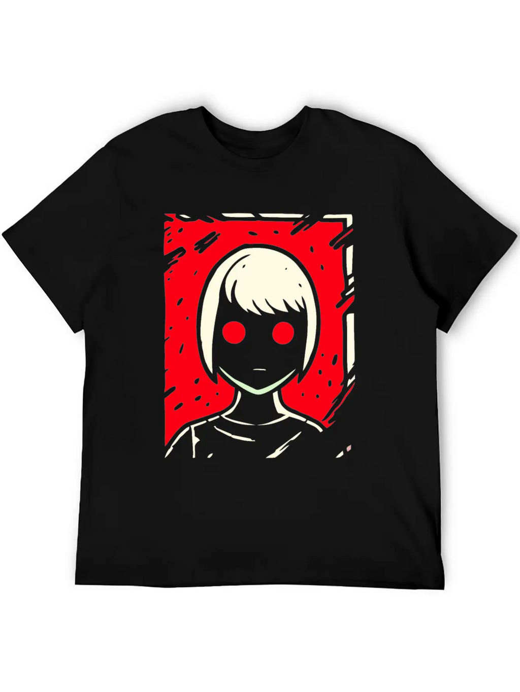 Cartoon Anime Manga Dark Girl Timeless Short Sleeve Tee – Comfy And Minimalist Design
