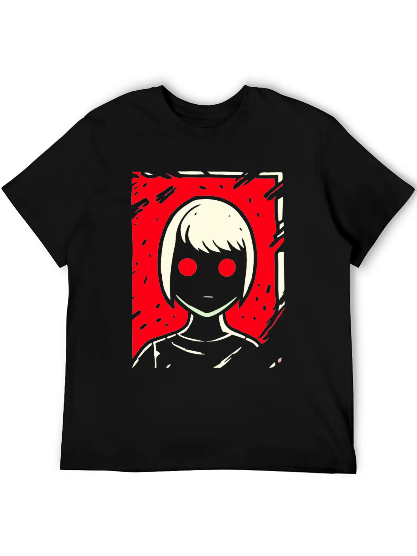 Cartoon Anime Manga Dark Girl Timeless Short Sleeve Tee – Comfy And Minimalist Design