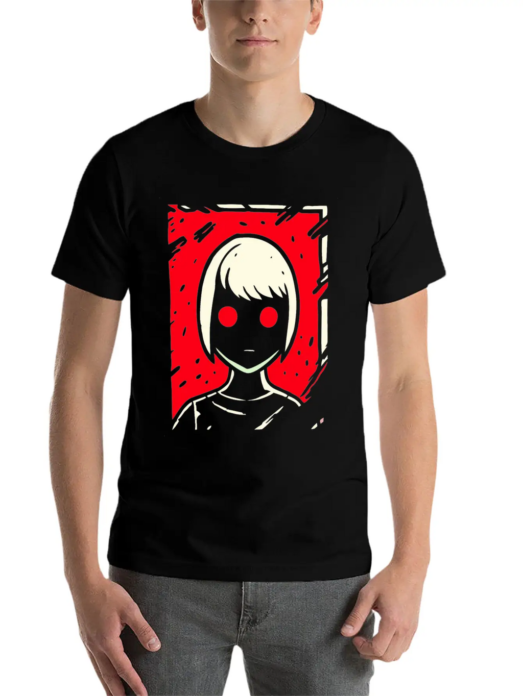 Cartoon Anime Manga Dark Girl Timeless Short Sleeve Tee – Comfy And Minimalist Design