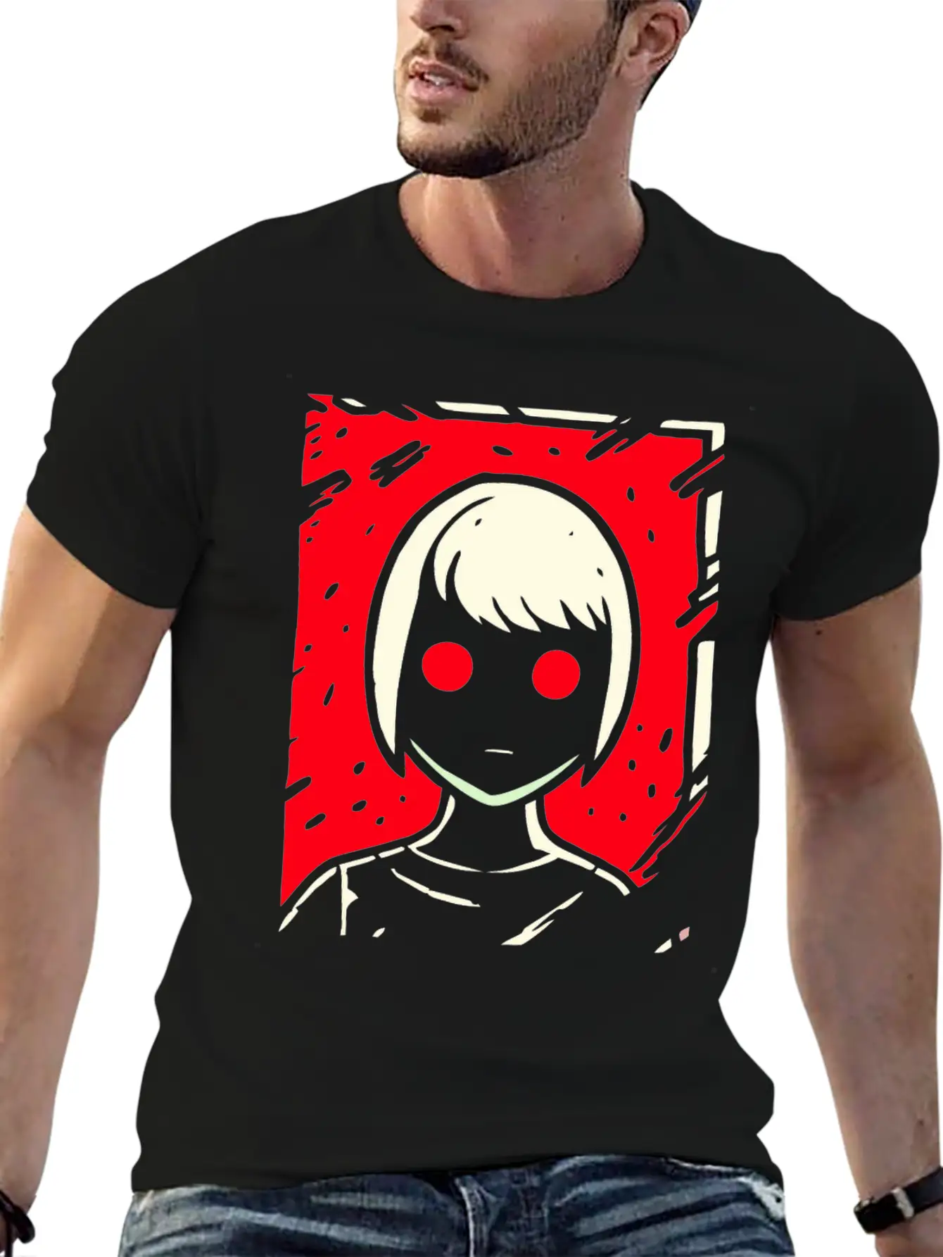 Cartoon Anime Manga Dark Girl Timeless Short Sleeve Tee – Comfy And Minimalist Design