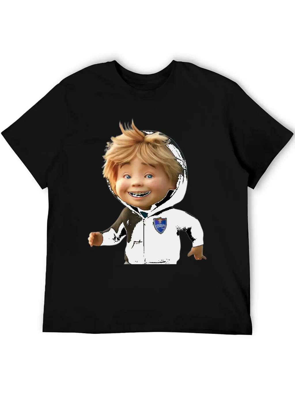 Cartoon Character With A Football Breathable Soft Cotton T-Shirt – Timeless Casual Look