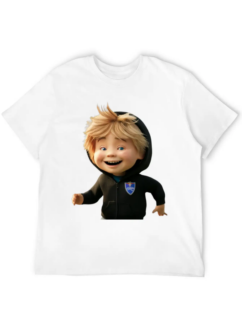 Cartoon Character With A Football Breathable Soft Cotton T-Shirt – Timeless Casual Look