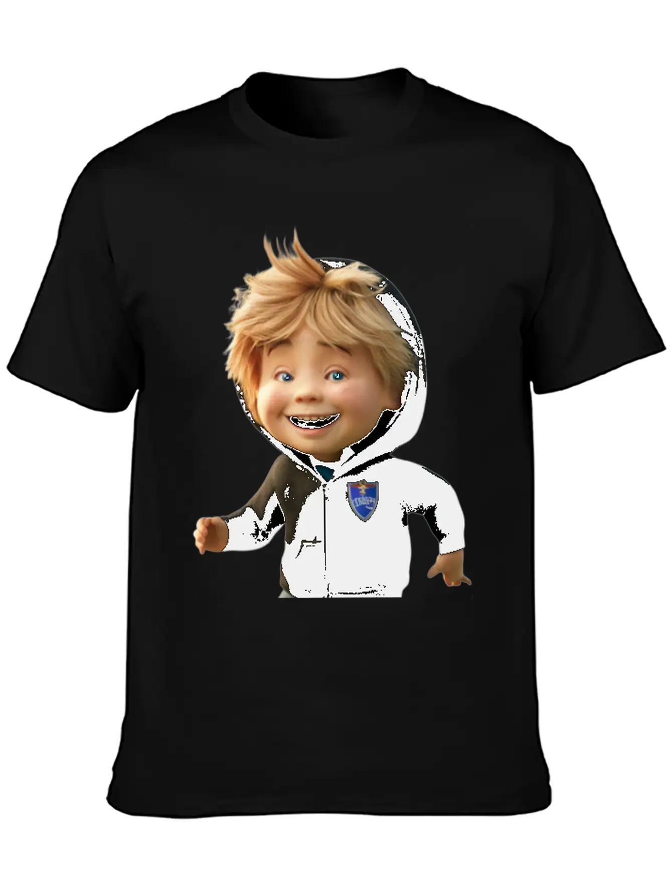 Cartoon Character With A Football Breathable Soft Cotton T-Shirt – Timeless Casual Look