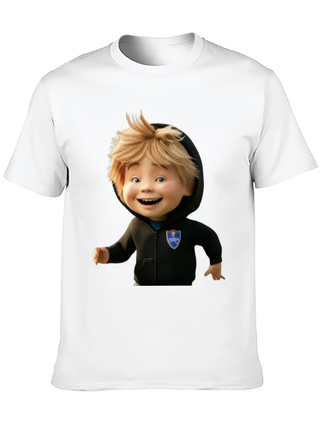 Cartoon Character With A Football Breathable Soft Cotton T-Shirt – Timeless Casual Look