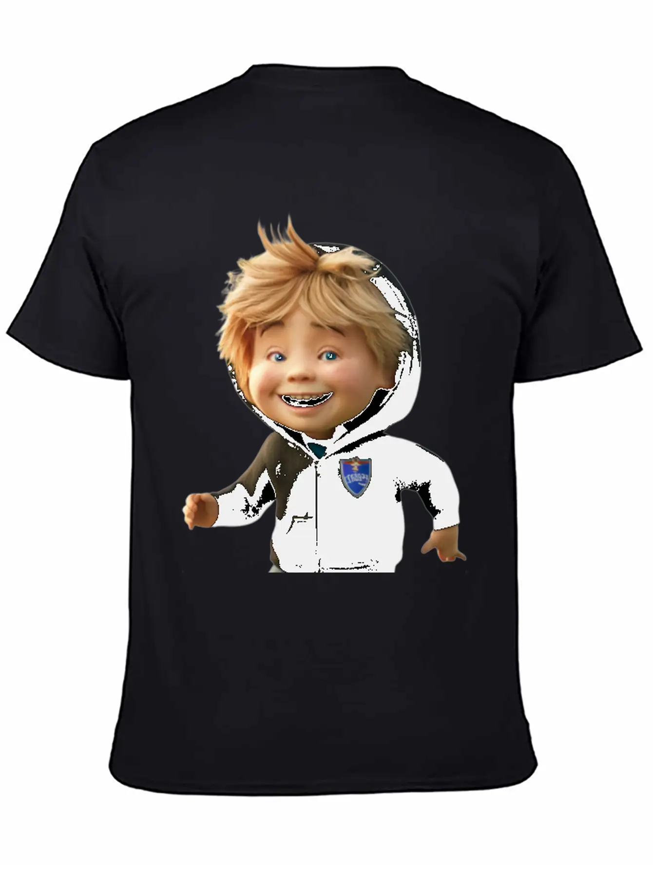 Cartoon Character With A Football Breathable Soft Cotton T-Shirt – Timeless Casual Look