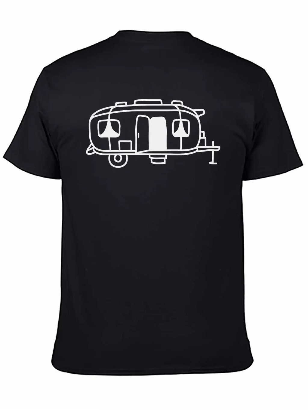 Cartoon Design Camping Wagon Basic Graphic T-Shirt – Daily Comfort In Soft Cotton