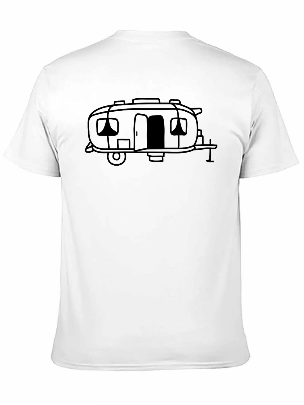 Cartoon Design Camping Wagon Basic Graphic T-Shirt – Daily Comfort In Soft Cotton
