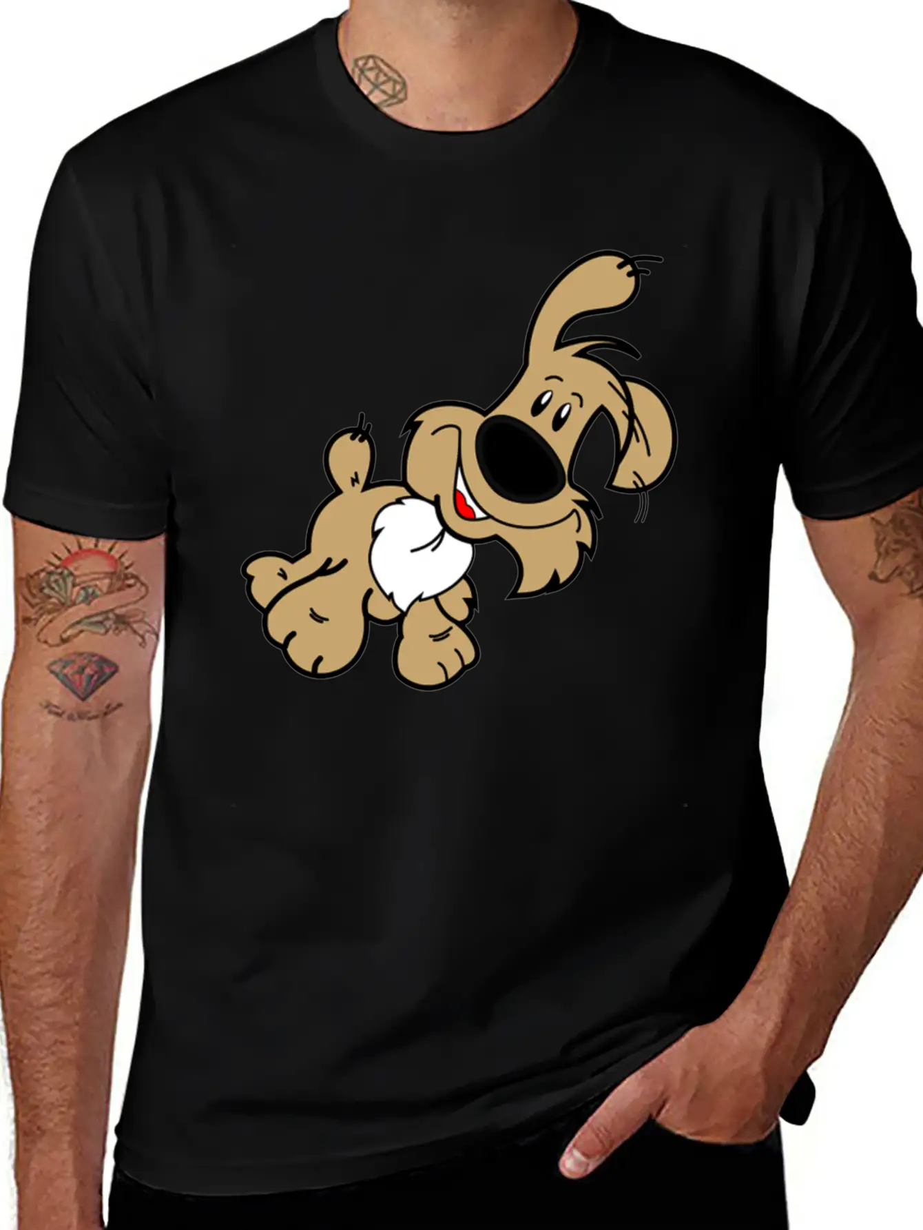 Cartoon Dog Unisex Casual T-Shirt – Clean Design For Daily Comfort