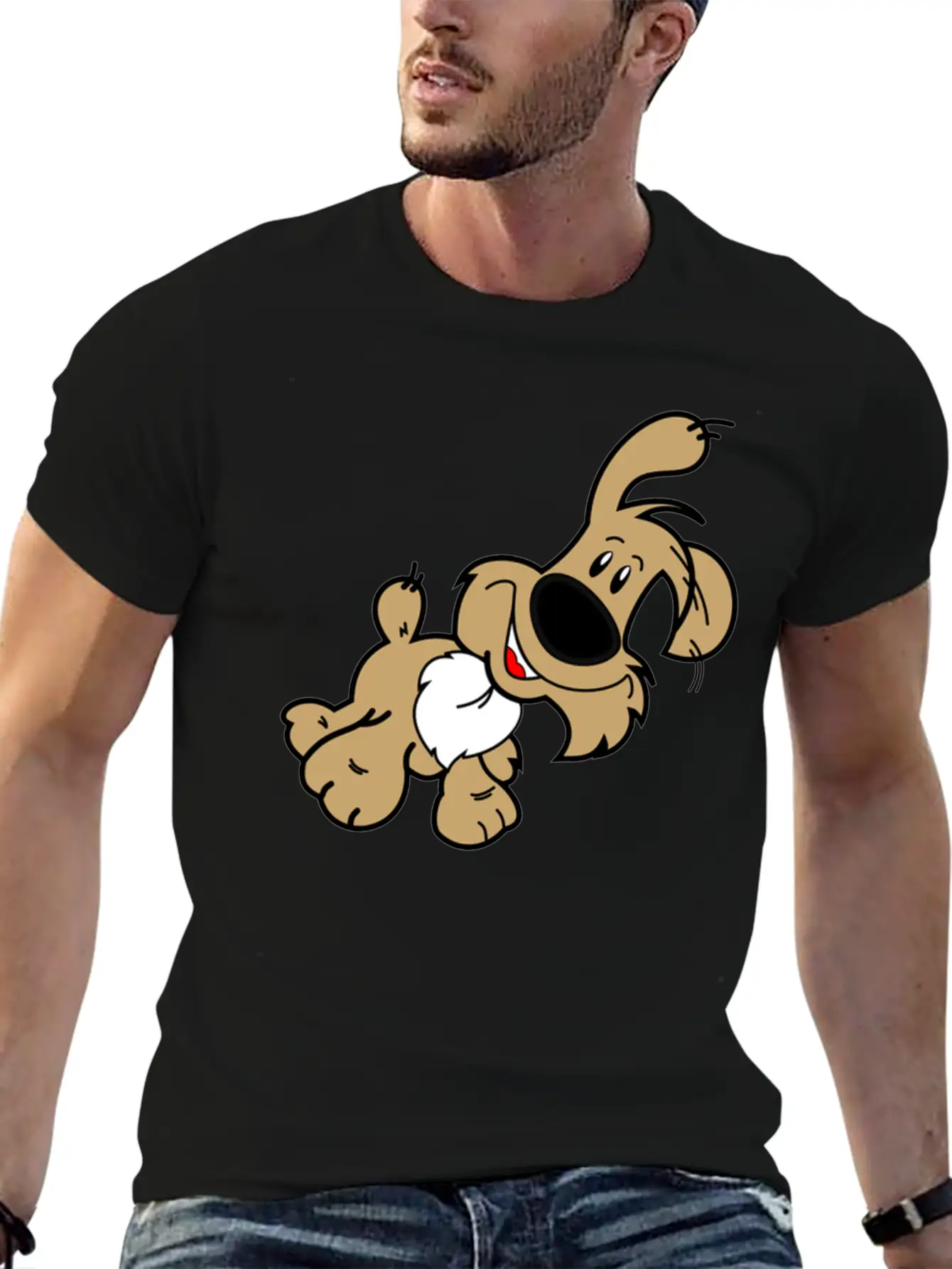 Cartoon Dog Unisex Casual T-Shirt – Clean Design For Daily Comfort