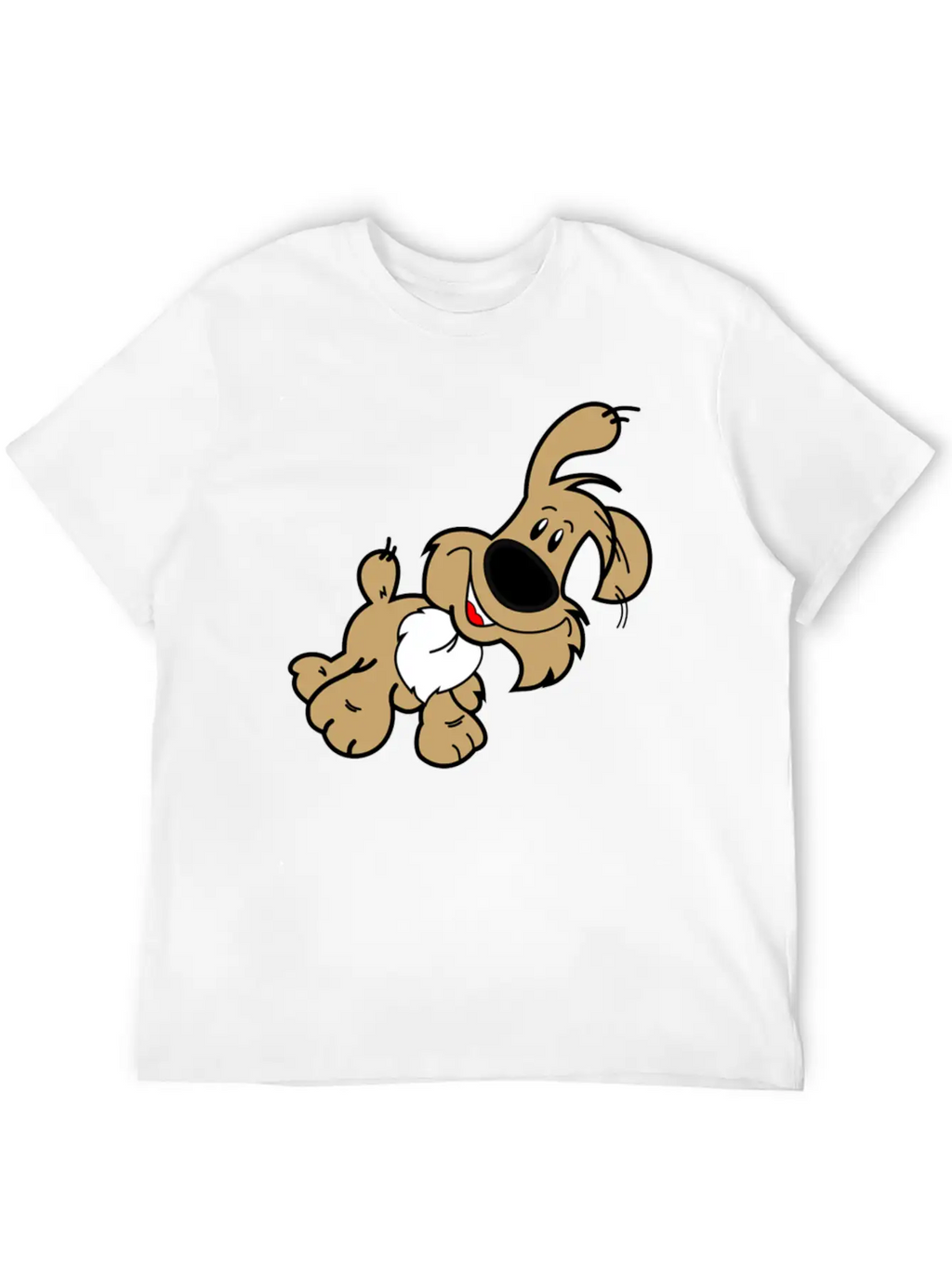 Cartoon Dog Unisex Casual T-Shirt – Clean Design For Daily Comfort