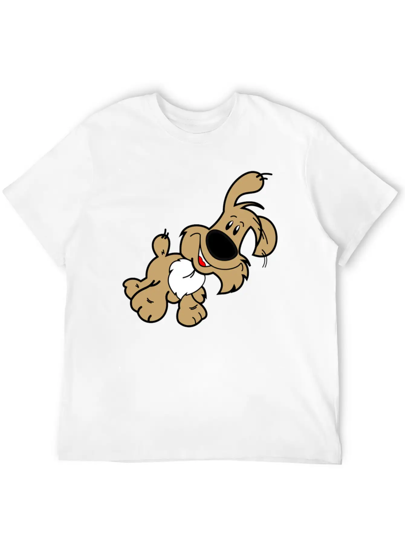 Cartoon Dog Unisex Casual T-Shirt – Clean Design For Daily Comfort