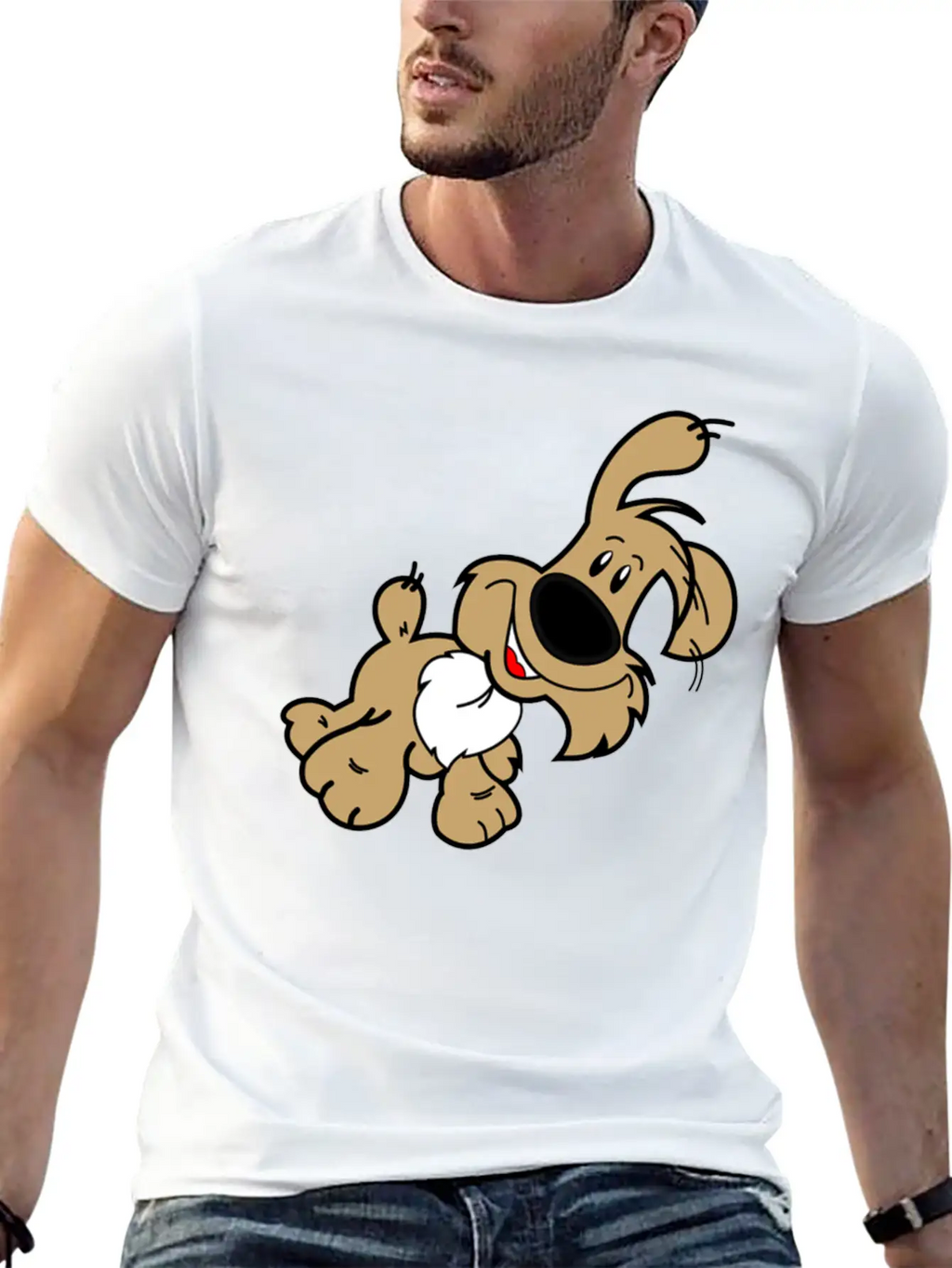 Cartoon Dog Unisex Casual T-Shirt – Clean Design For Daily Comfort